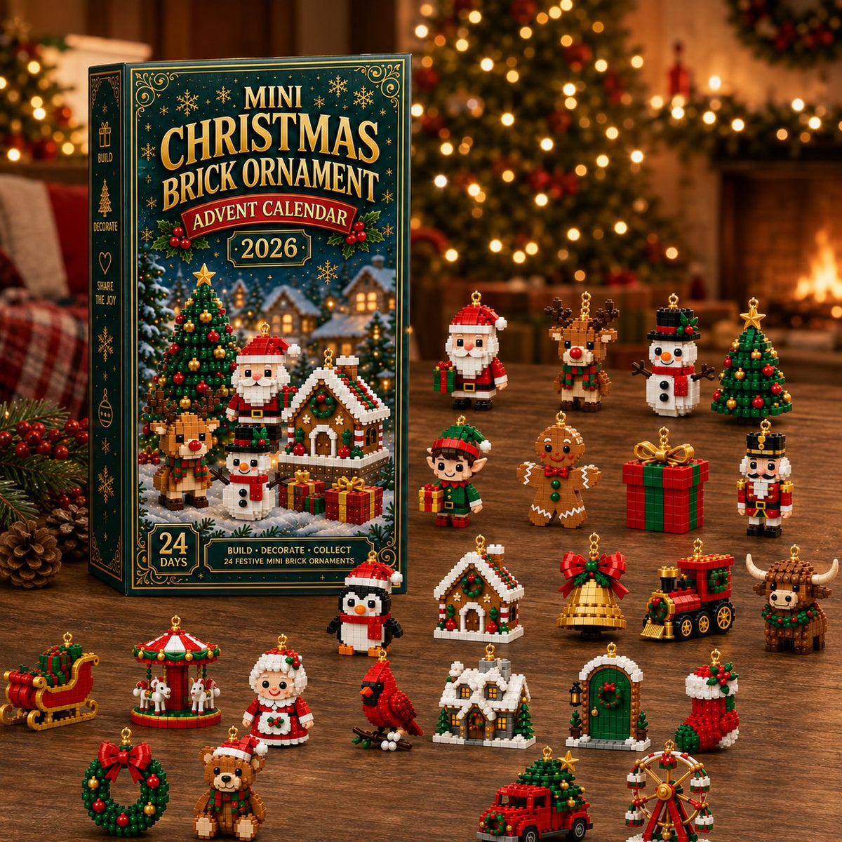 Advent Calendar with 24 Buildable Mini Figures