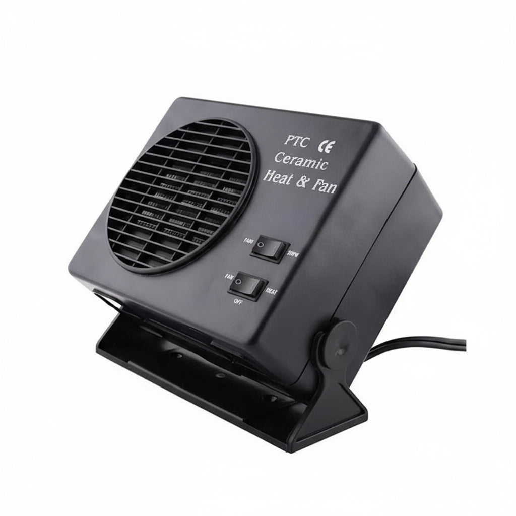 Oak & Coral | 12V Ceramic Car Heater Fan | 150W-300W | Portable Defroster w/ Automatic Thermostat
