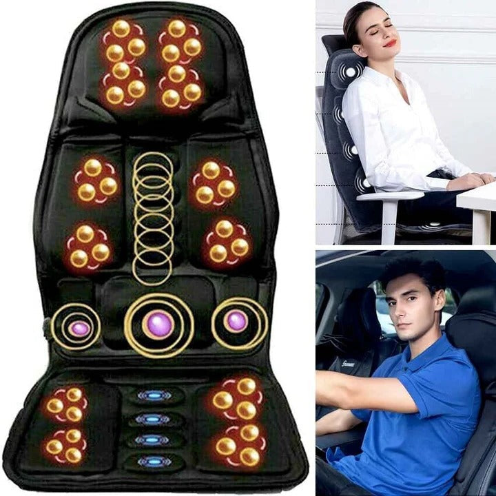 Oak & Coral | 8 Mode Massage Chair Pad With Heated Back Neck Cushion
