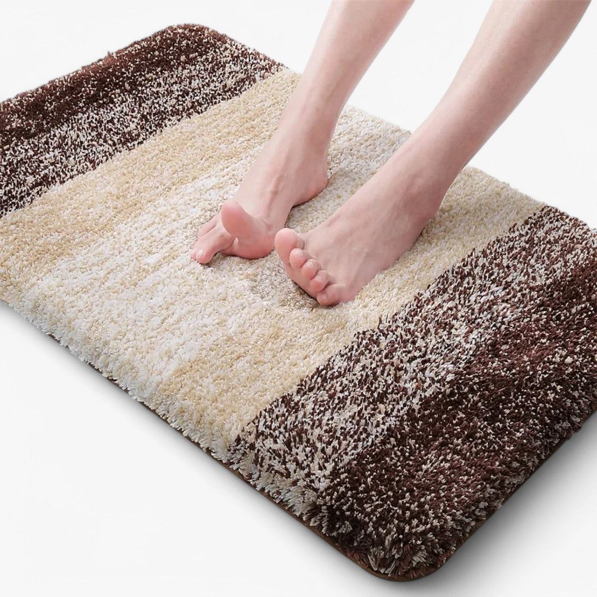 Oak & Coral | Absorbent Non-Slip Bath Mat - Soft Shaggy Bath Rug