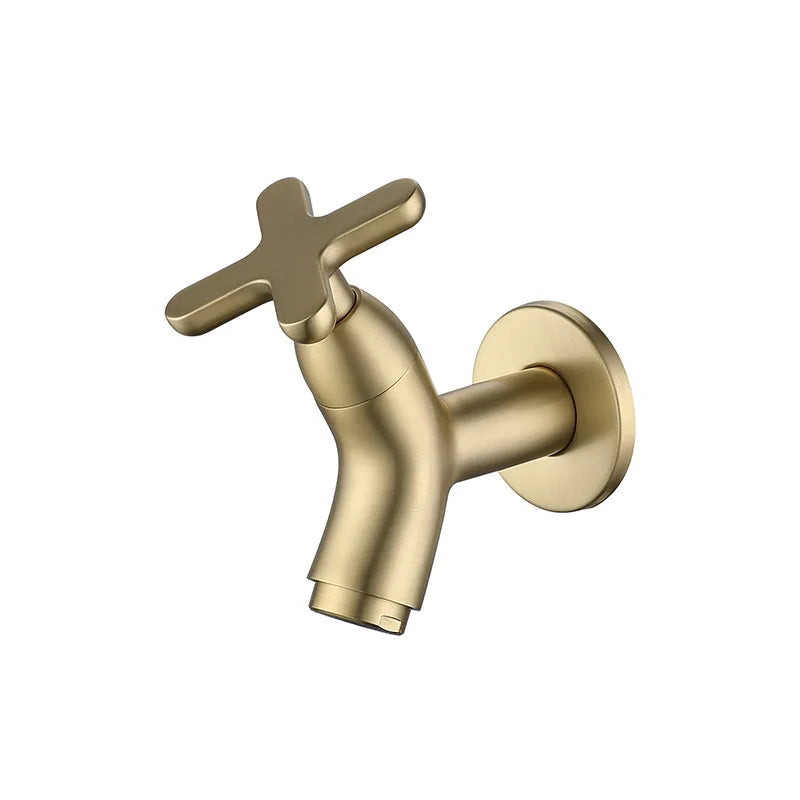 Oak & Coral | BrassFlow – Wall-Mounted Cold Water Tap in Solid Brass