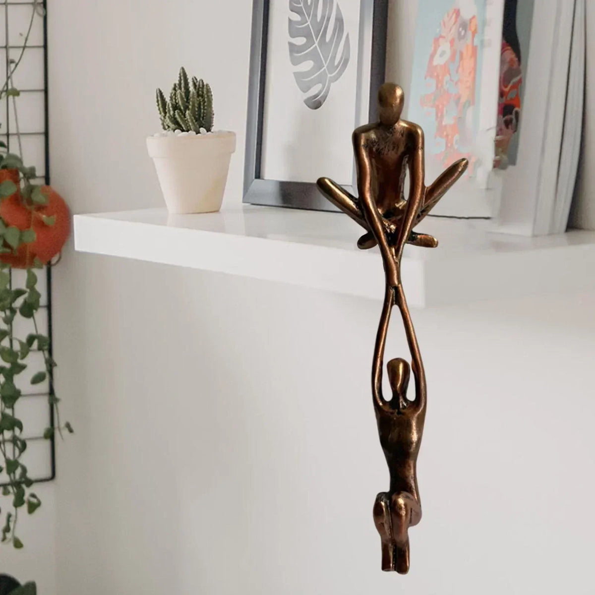 Oak & Coral | Figurative Sculpture Abstract Couple Art Piece