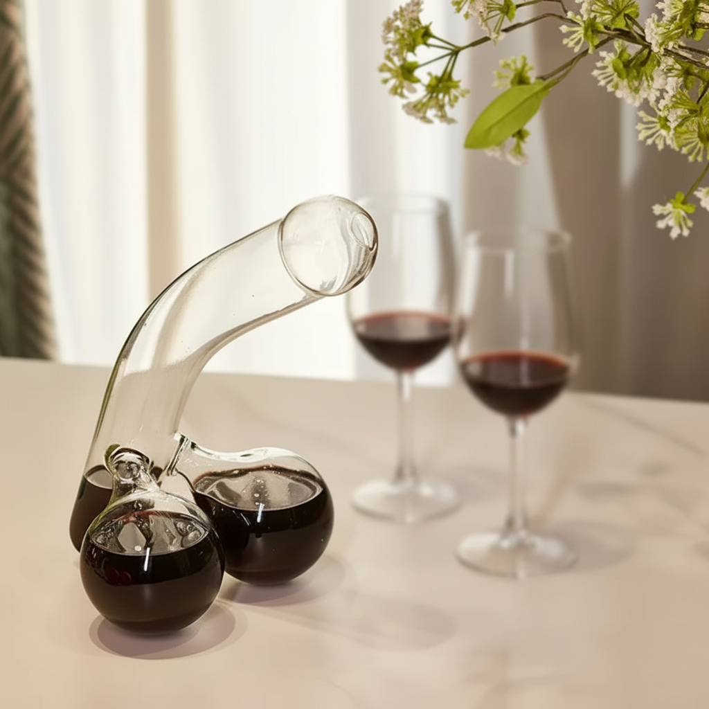 Oak & Coral | Glass Decanter | Elegant Design and 650 ml Capacity | Clear