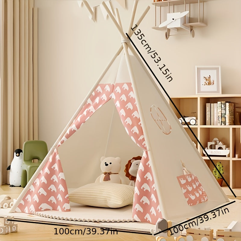 Oak & Coral | Kids Tipi Tent - Playful Indoor Outdoor Teepee