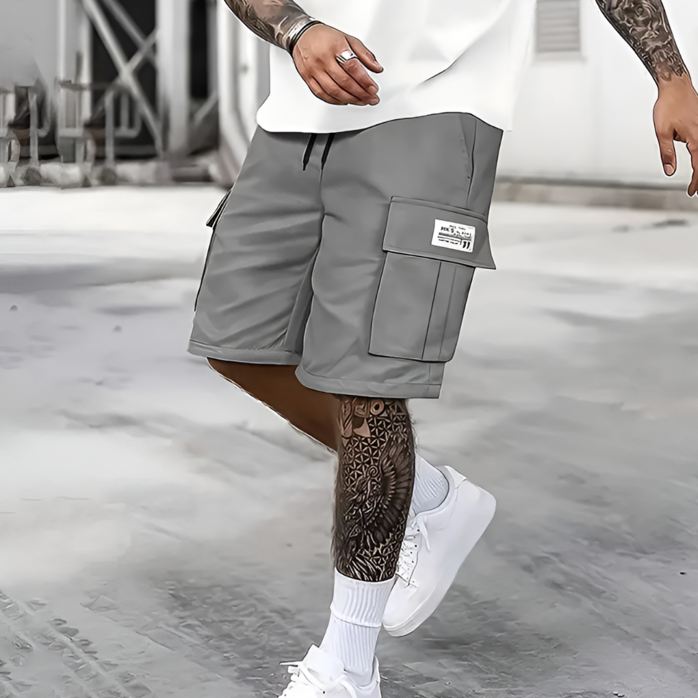Oak & Coral | Men's Cargo Shorts with Lace-Up Waist