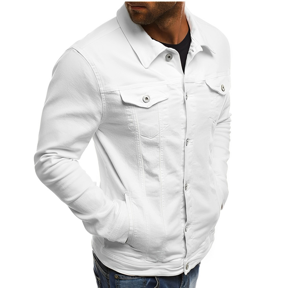 Oak & Coral | Men's Classic Denim Jacket – Lightweight Summer Style