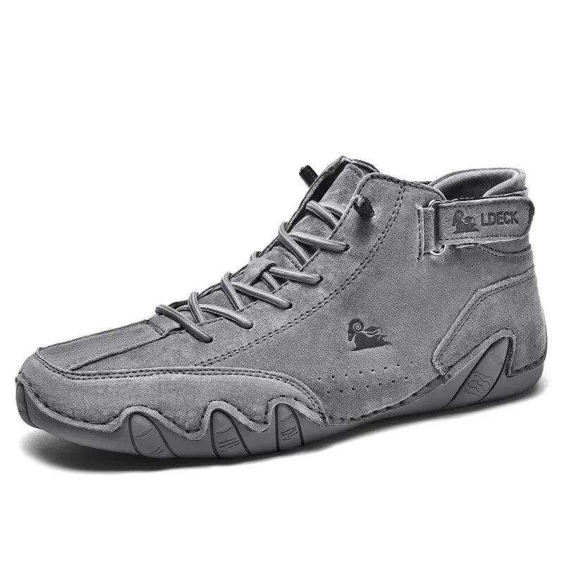 Oak & Coral | Men's High-Top Sneakers with Lace-Up Closure