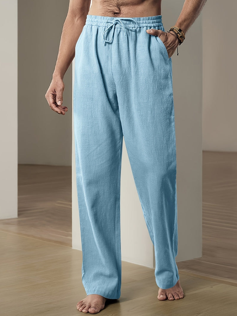 Oak & Coral | Men's Linen Drawstring Pants