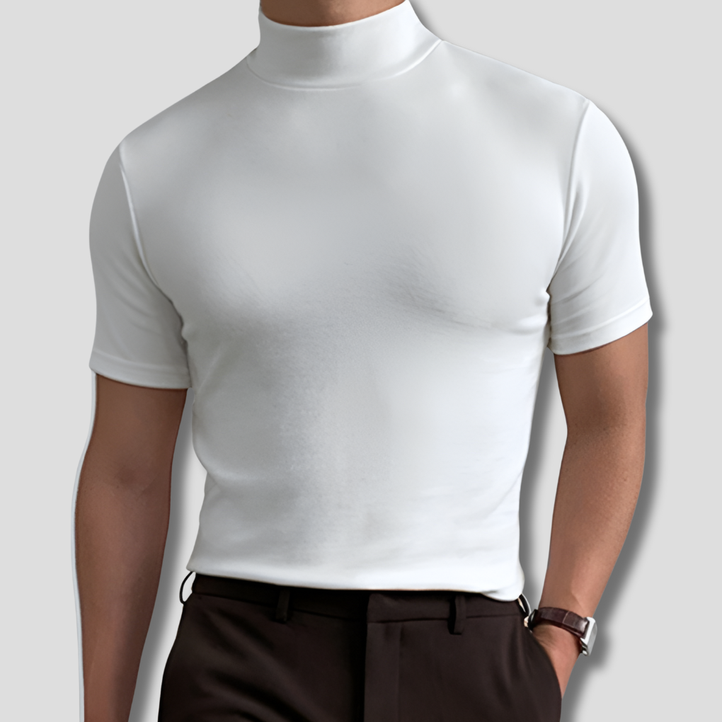 Oak & Coral | Men's Mock Neck T-Shirt