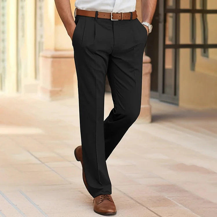 Oak & Coral | Men's Pleated Dress Pants with Straight Leg