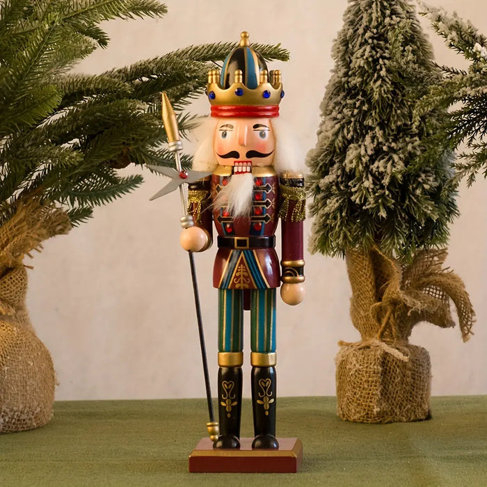Oak & Coral | NutcrackerJoy - Wooden Nutcracker Soldier Figure for Timeless Christmas Charm