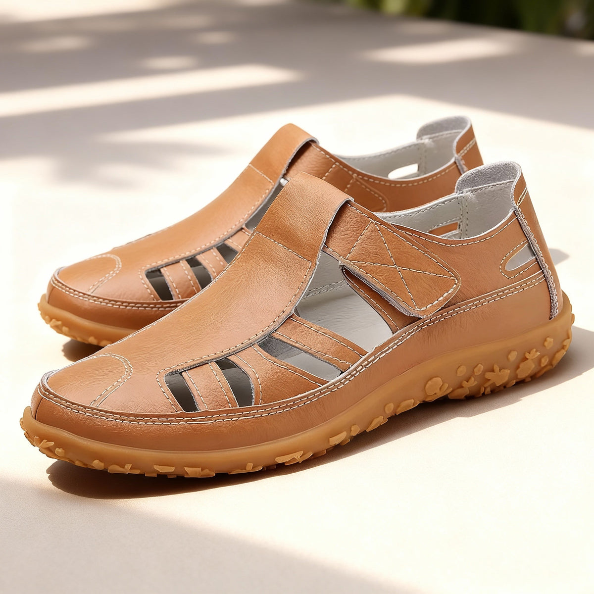 Oak & Coral | Orthopedic Retro Sandals | Anti-Slip