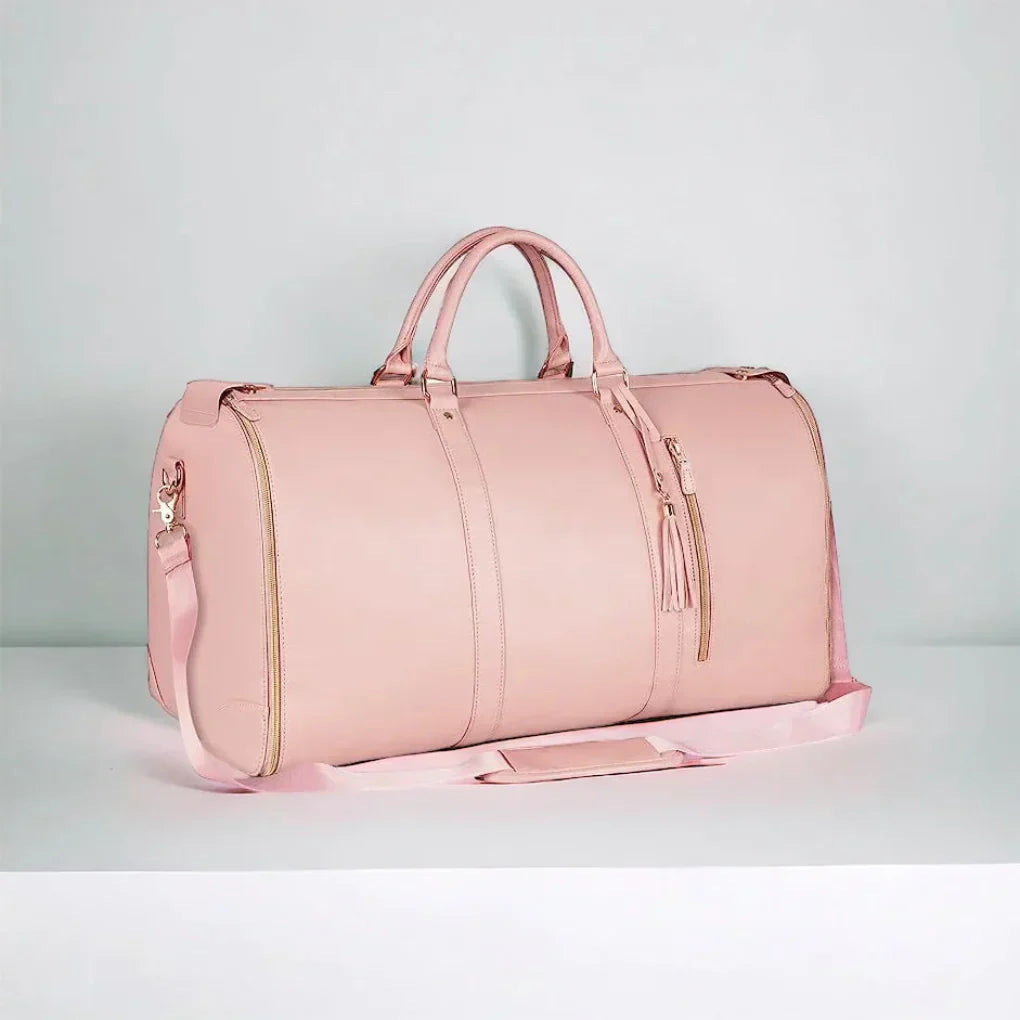 Oak & Coral | Patchwork PU Leather Weekender Duffel Bag