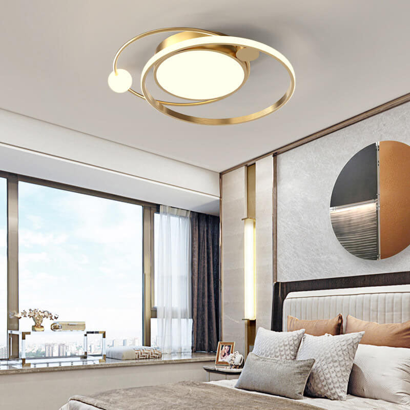 Oak & Coral | Round LED Ceiling Light | Nordic Minimal Design