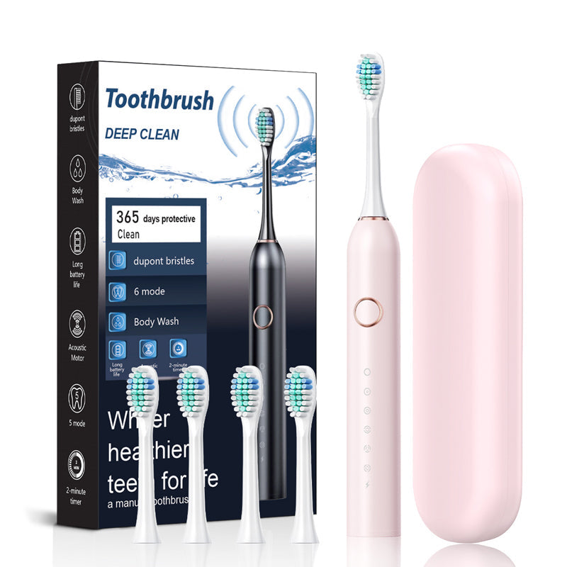 Oak & Coral | Sonic Electric Toothbrush | 6 Modes & IPX7 Waterproof | White, Black, Pink