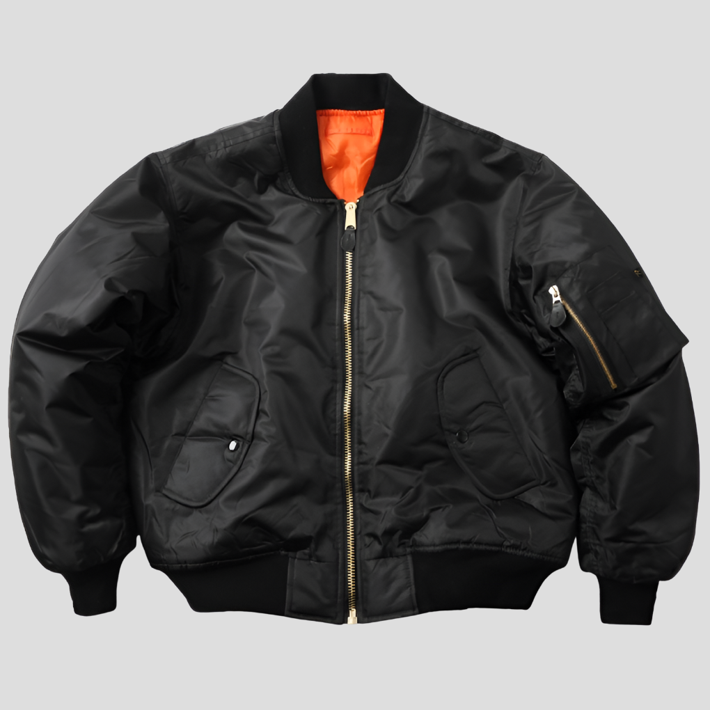 Oak & Coral | Unisex Classic Bomber Jacket with Rib-Knit Trim