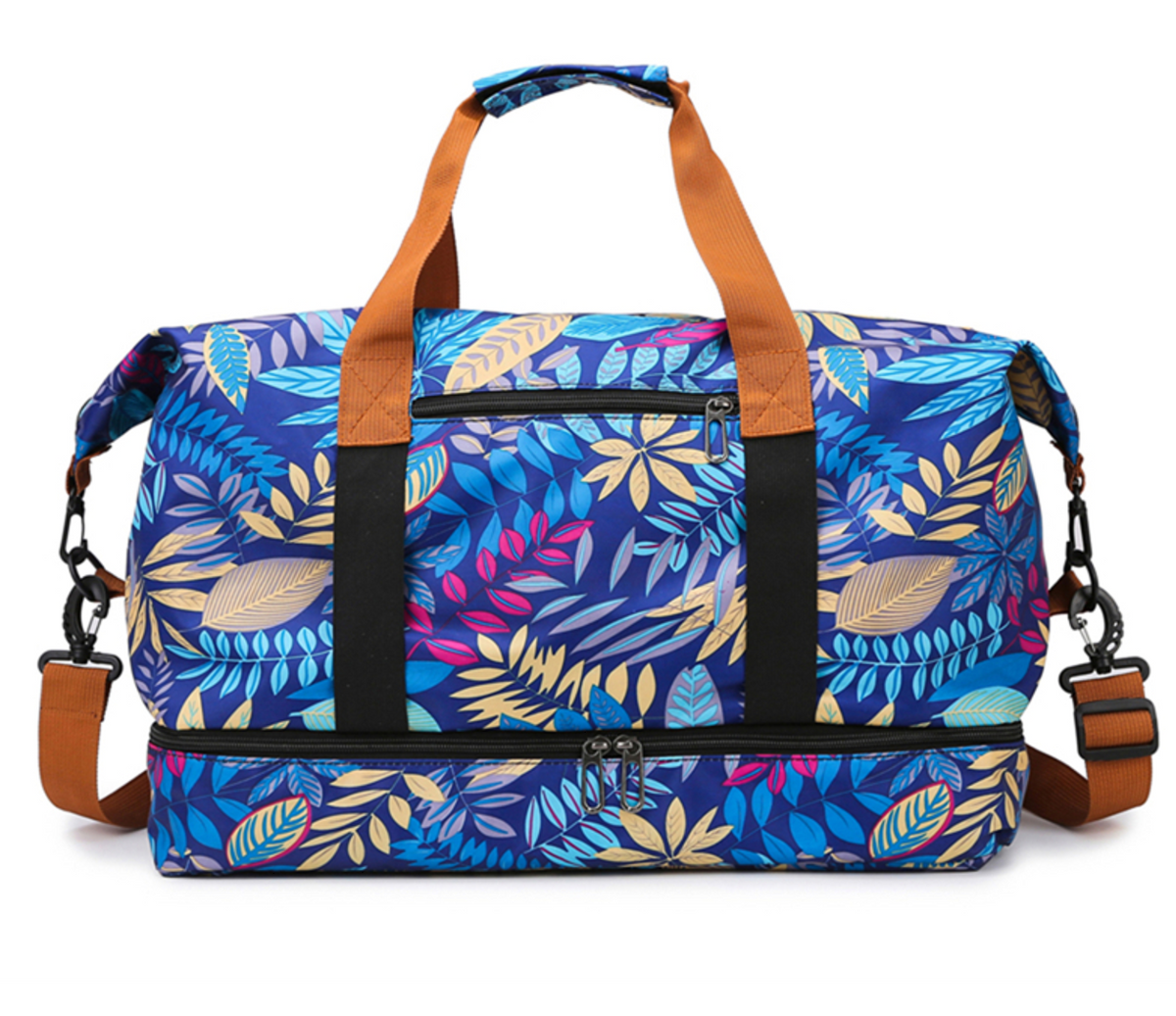 Oak & Coral | Unisex Duffel Bag with Shoe Compartment