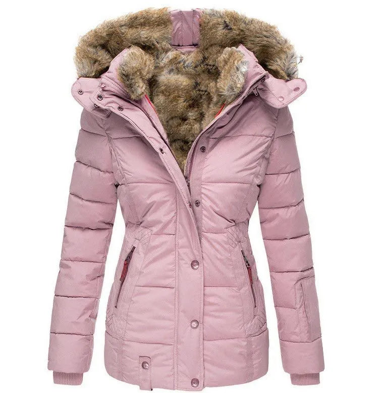 Oak & Coral | Warm Winter Jacket with Fur Lining for Women