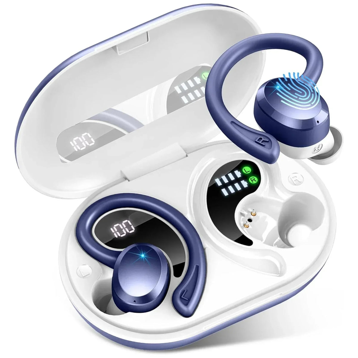 Oak & Coral | Wireless Earbuds with Long Battery Life – SecureFit – (1+1 FREE)