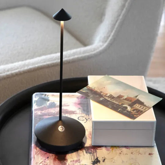 Oak & Coral | Wireless LED Table Lamp - Rechargeable, Dimmable Ambient Lighting