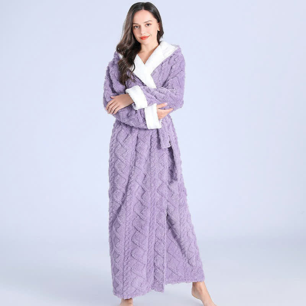 Oak & Coral | Women's Ankle Length Hooded Robe