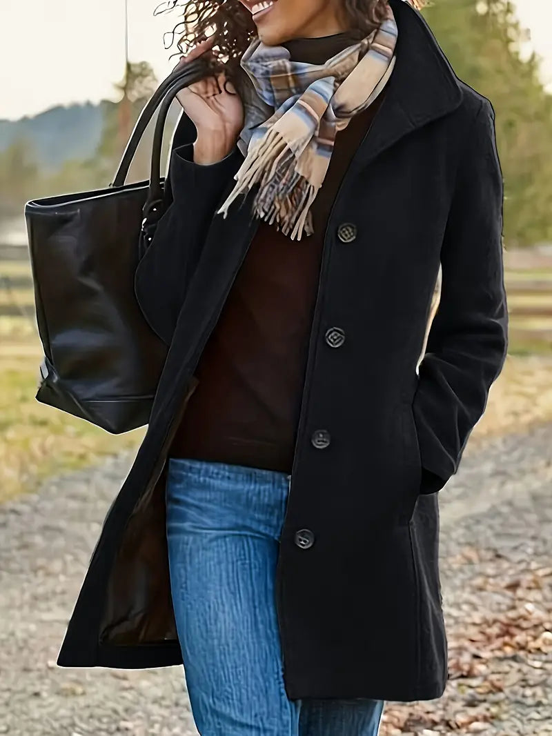 Oak & Coral | Women's Button-Front Lapel Coat
