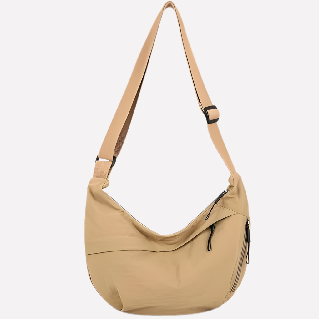 Oak & Coral | Women's Crescent Shoulder Bag with Braided Detail
