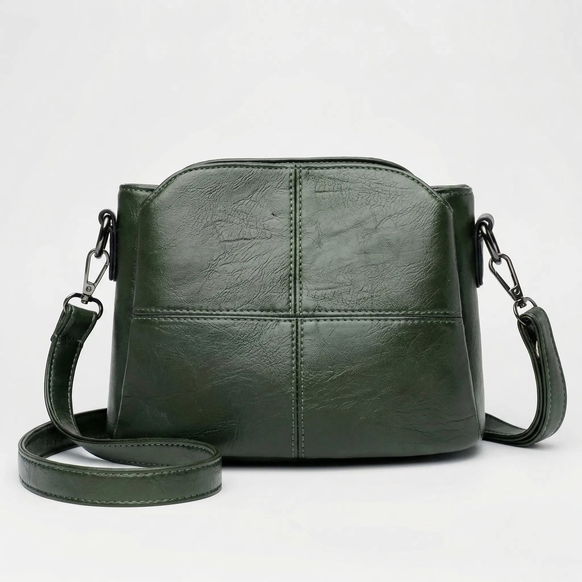 Oak & Coral | Women's Crossbody Shoulder Bag with Stitched Panel Design