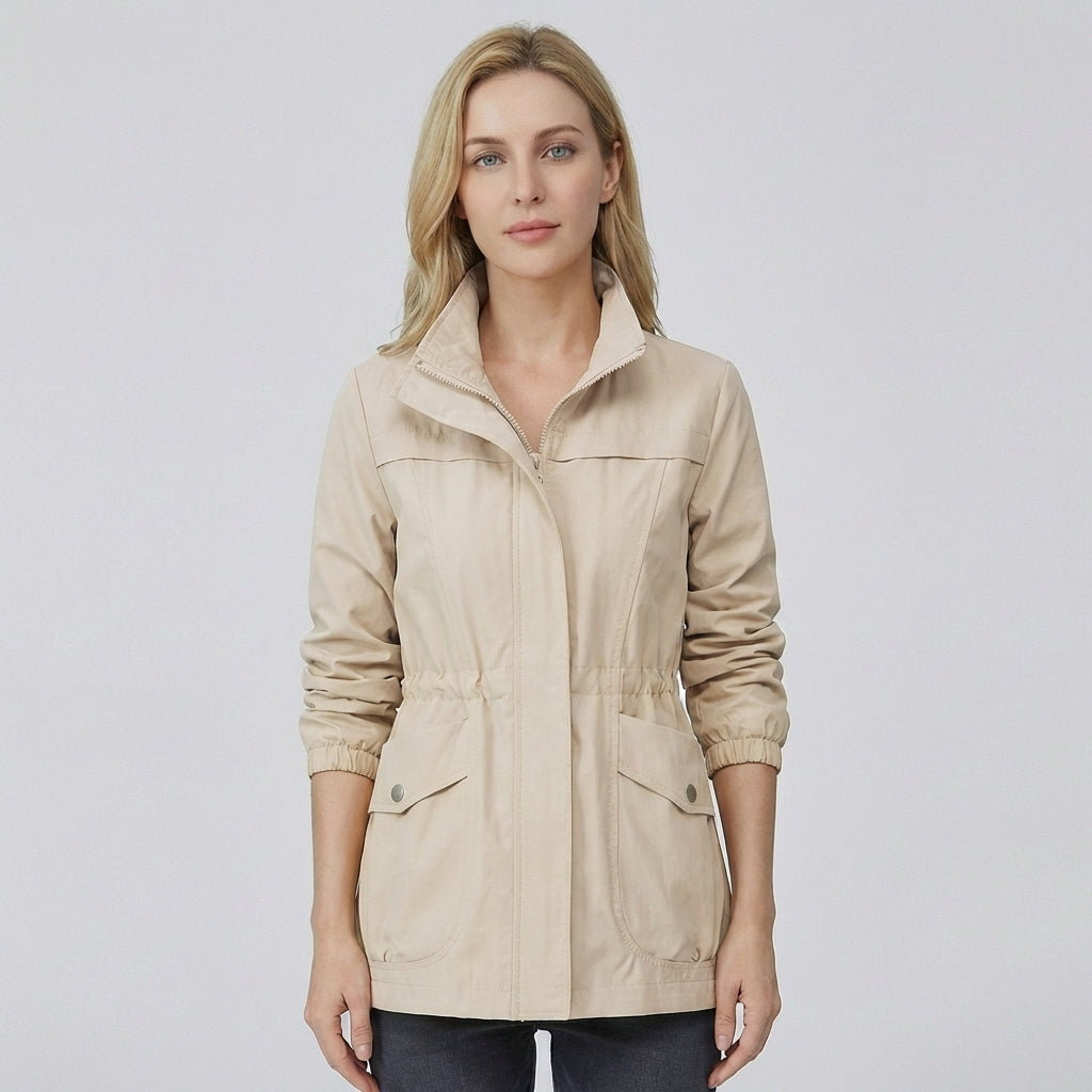 Oak & Coral | Women's Lightweight Anorak Jacket with Adjustable Waist