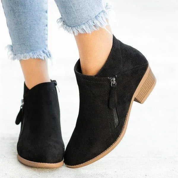 Oak & Coral | Women's Side Zip Ankle Boots