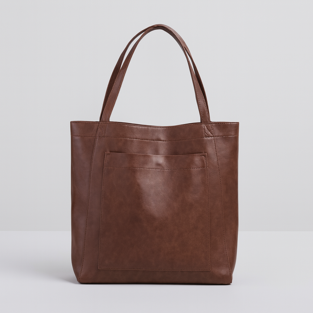 Oak & Coral | Women's Structured Tote Bag with Exterior Pocket