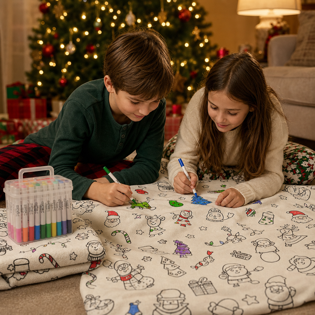 Color-Your-Own Kids Duvet Cover Set
