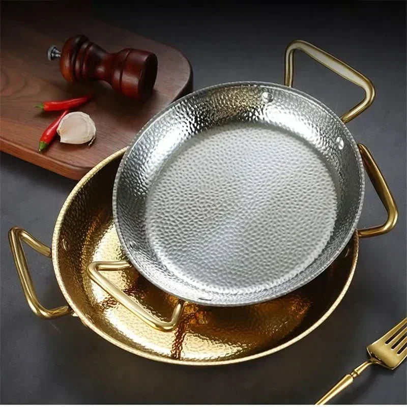 Hammered Stainless Steel Pot — Textured Base, Even Heat Distribution