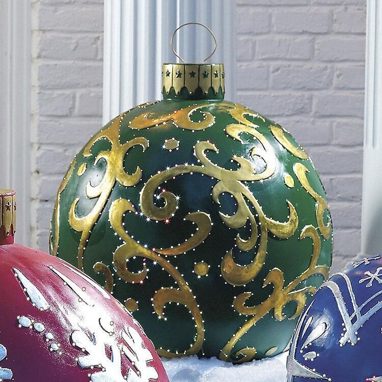 Inflatable Christmas Baubles – Weatherproof & Reusable Outdoor PVC Ornaments