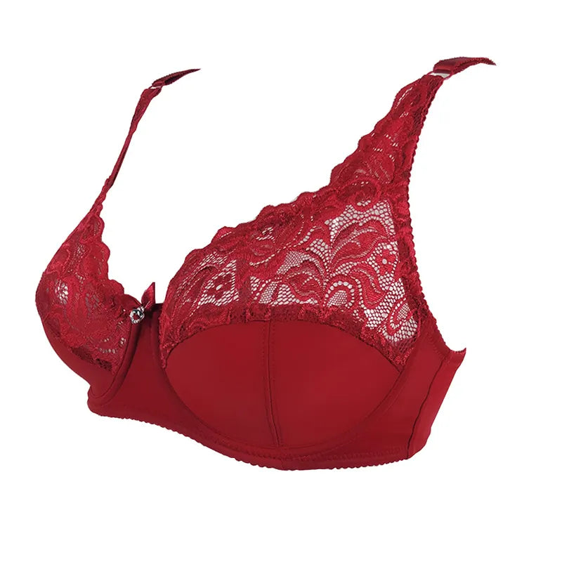 Plus-size lace push-up bra