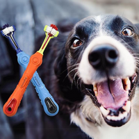 3-Sided Pet Toothbrush for Tartar & Fresh Breath (2-Pack)