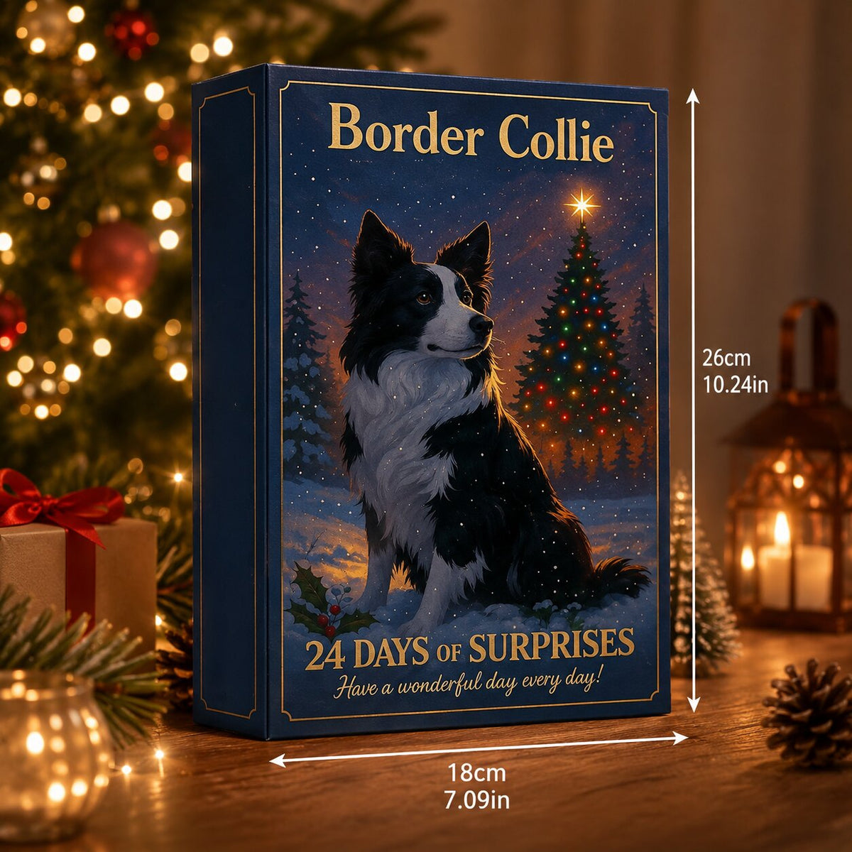 2026 Border Collie Advent Calendar - 24-Day Christmas Countdown for Dog Lovers