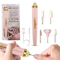 Electric Nail Buffer with Light - Portable Manicure Tool