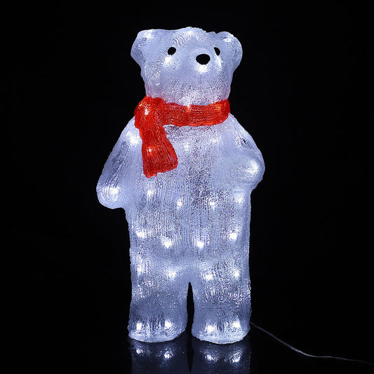 Acrylic Polar Bear with LED Lights