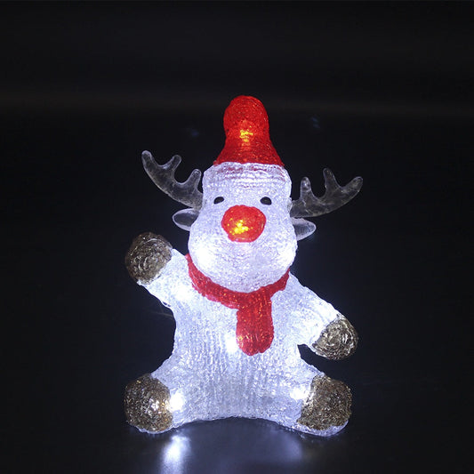 Acrylic Reindeer with LED Lights - 20 cm