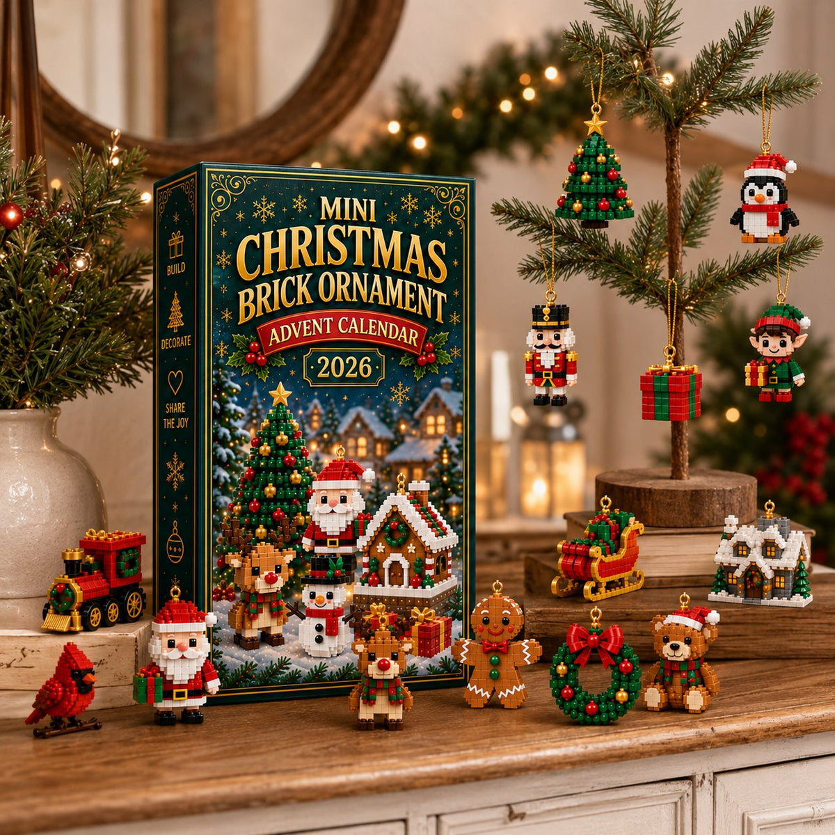 Advent Calendar with 24 Buildable Mini Figures