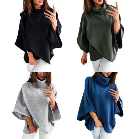 Asymmetrical Turtleneck Sweater