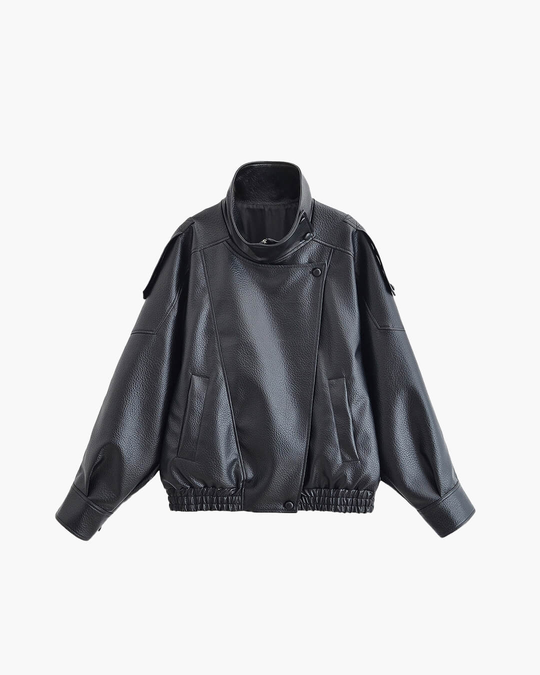 Asymmetrical Vegan Leather Jacket