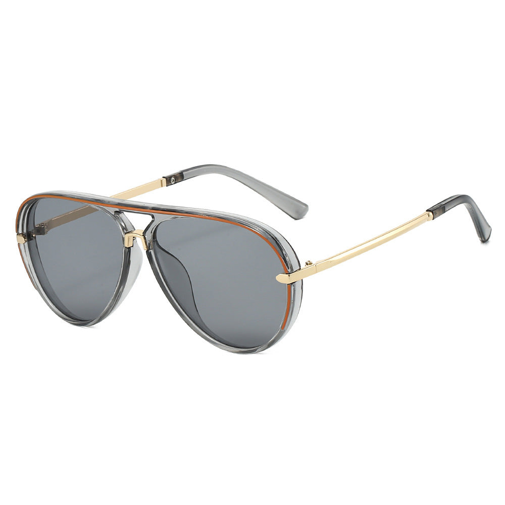 Aviator Sunglasses with Gold Accents