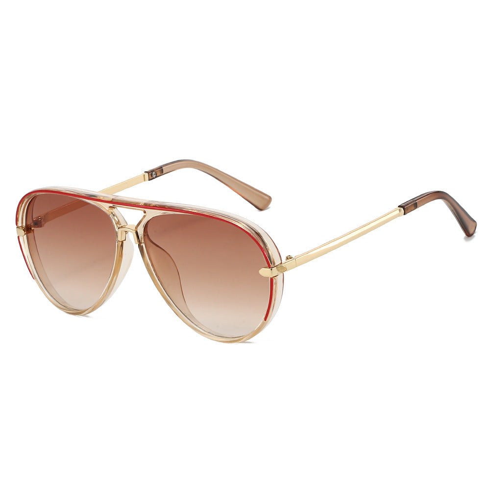 Aviator Sunglasses with Gold Accents