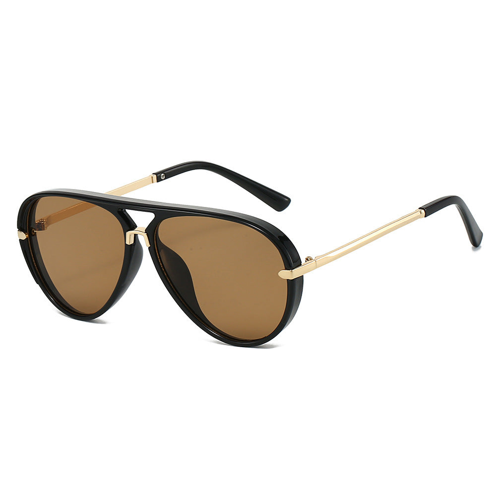Aviator Sunglasses with Gold Accents
