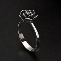 BLACK DAHLIA FLOWER RING