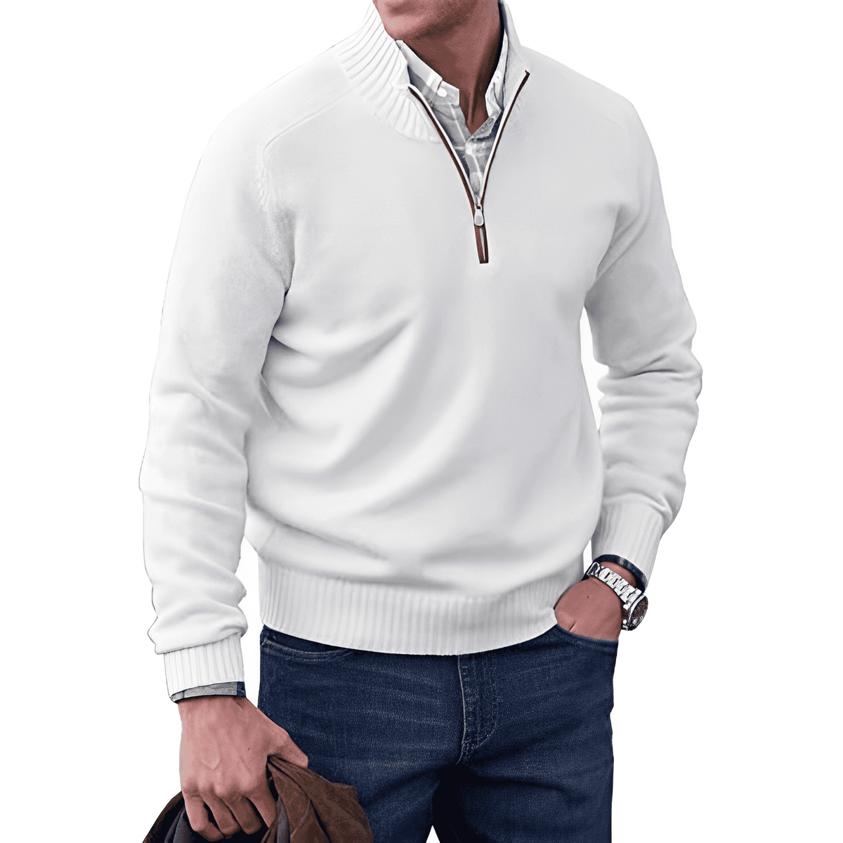Cashmere Half-Zip Jumper