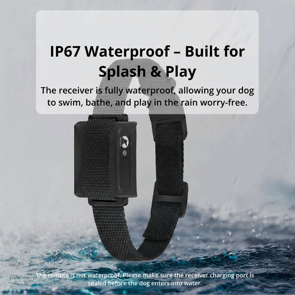 Oak & Coral | 1000m Waterproof Dog Training Collar | Rechargeable, Remote Control & Adjustable for Small, Medium, and Large Dogs