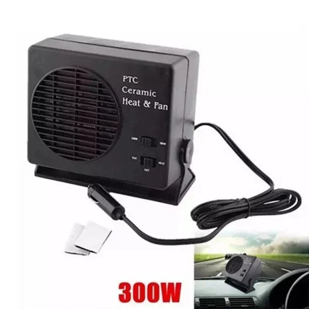 Oak & Coral | 12V Ceramic Car Heater Fan | 150W-300W | Portable Defroster w/ Automatic Thermostat